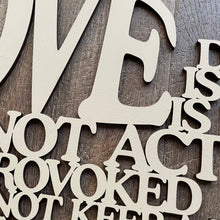 Load image into Gallery viewer, &quot;Love is...&quot; Large Laser Cut Sign
